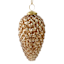 5 Gold Glass Pinecone Ornaments