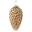 5 Gold Glass Pinecone Ornaments