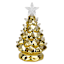 Gold Ceramic LED Tree, 6"