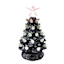 Ceramic LED Metallic Silver Christmas Tree, 6"