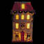 Sugar Cookie Townhouse with LED Light, 11"
