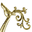 Gilded Evergreen Metal Gold Deer on Base, 19"
