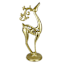 Gilded Evergreen Metal Gold Deer on Base, 19"