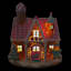Pastel Gingerbread House, 10"