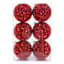 6-Count Red Tinsel Ornaments, 3.1"