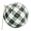4-Count Green Plaid Gloss Ornaments, 4"