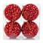 4-Count Red Tinsel Ornaments, 4"