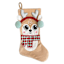 Big Eye Reindeer with Scarf Stocking, 20"