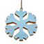 Blue Enamel Snowflake Ornament, 3.5"