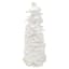 White & Gold Feather Cone Tree, 18"