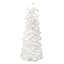 White & Gold Feather Cone Tree, 18"