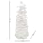 White & Gold Feather Cone Tree, 18"