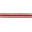 5/8" Red & White Twill Ribbon, 10yd