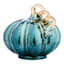 Blue & Green Glass Pumpkin, 4"