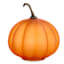 Orange Pumpkin with Brass Finish Stem, 7.5"