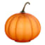 Orange Pumpkin with Brass Finish Stem, 7.5"
