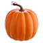 Orange Paper Mache Pumpkin, 6.7"