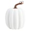 White Paper Mache Pumpkin, 5.5"