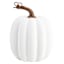 White Paper Mache Pumpkin, 5.5"