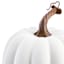 White Paper Mache Pumpkin, 5.5"