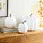 White Paper Mache Pumpkin, 5.5"