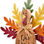 Homespun Harvest Turkey Table Decor, 10"