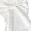 White Denim Stocking with Bow, 20"