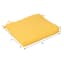 Butter Yellow Canvas Outdoor Square Seat Cushion