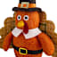 Homespun Harvest Turkey Boy Table Decor, 6.5"