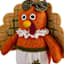 Homespun Harvest Turkey Girl Table Decor, 6"