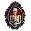 Skeleton Wall Decor with LED, 10"