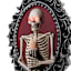 Skeleton Wall Decor with LED, 10"