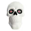Hey Boo! White Skull Head with LCD Heart Shaped Moving Eyes, 10"
