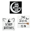 Spellbound Set of 3 Witch Signs, 3"