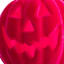 Hey Boo! Pink Flocked Pumpkin with Light, 5.5"