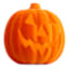 Hey Boo! Orange Flocked Pumpkin with Light, 5.5"