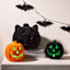 Hey Boo! Orange Flocked Pumpkin with Light, 5.5"