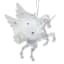 Clear Unicorn Ornament, 5"