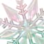 Iridescent, Pink, & Green Snowflake Ornament, 4.4"