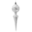 Arctic Wonderland Silver Mercury Finial Ornament, 7"