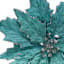 Teal Poinsettia Clip, 9.4"
