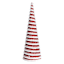 Red & White Striped Fabric Cone Tree, 12"