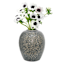 Grey Embossed Ceramic Vase, 11.4"