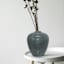 Blue Textured Ceramic Vase, 11.2"