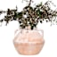 Frosted Salmon Washed Ceramic Vase with Handles, 8.7"