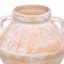 Frosted Salmon Washed Ceramic Vase with Handles, 8.7"