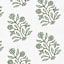 Set of 4 Green Flower Block Print Placemats, 13x19
