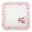 Set of 4 Ruffle Floral Embroidered Cocktail Napkins, 6"