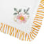 Set of 4 Ruffle Floral Embroidered Cocktail Napkins, 6"
