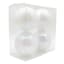 4-Count White Iridescent Pet Ornaments, 100mm